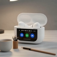 A9Pro,,, Fon Kepala Wayarles ANC A9Pro, Earbud Paparan Pintar, Bunyi Dalam Telinga Bluetooth yang Me