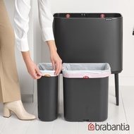 Brabantia BO系列-時尚按壓式垃圾桶11+23L-石墨灰(2025新色)