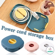 Rotatable Cable Storage Box Extendable Wire Cord Organizer Data Winder Management Multifunction Port