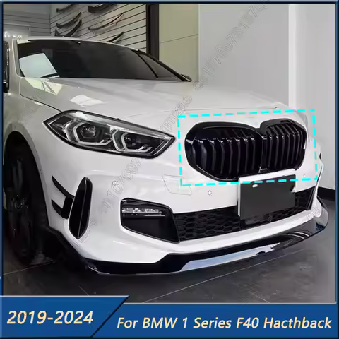 Single Slat Line Style Front Bumper Grille Racing Grills For BMW 1 Series F40 118i 120i 128ti 118d 1