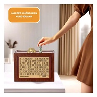 Multi-colored wooden savings box with 100-day goal board for personal financial monitoring Happy Bir
