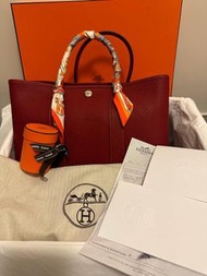 (Cartier red )Hermes Garden Party 30 GP 有正單送內袋及不包twilly