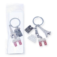 GANTUNGAN Keychain Key Chain Souvenir France France Paris 4 symbol silver