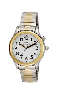Women's Talking Two-Tone Day Date Alarm Expansion Bracelet Watch # GWC07TT