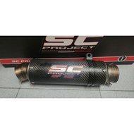 Sc project gpm2 muffler 60mm 100% original ( USED ) for MT09,z900,z800,zx6