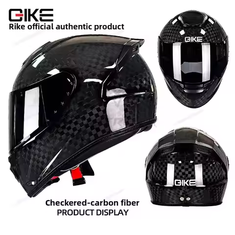 QIKE Carbon Fiber Motorcycle Helmet Personality Lightweight Full Face Helmets Ultra-light Four Seaso