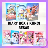 diary box + kunci gembok BESAR / diary / diary box / diary kunci / diary fancy / notebook