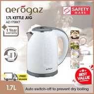 Aerogaz AZ-1708KT1.7L Kettle Jug , electric kettle jug, Double wall Cool to touch, cordless, 360° cordless power base, auto switch, Concealed heating element