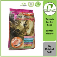 Tornado Cat Dry Food Economy Pack Salmon Flavour ( Makanan Kucing Murah ) - 8kg Original Pack ( Pink