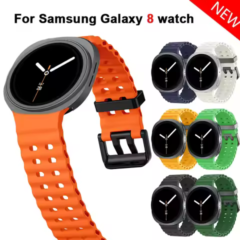 Silicone ocean strap For Samsung Galaxy Watch 9 8 40 44mm sport Breathable Bracelet For Samsung Gala