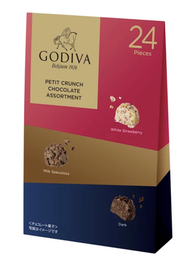 GODIVA - 日版Godiva Petit Crunch 3款口味 脆脆朱古力 禮盒24粒裝 (平行進口) 此日期前最佳2026年8月5日