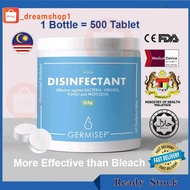 GERMISEP Chlorine-Based Disinfectant Tablet【500pcs】Kills 99.9% of Virus & Bacteria