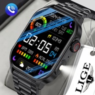 {ZDJFNH} LIGE Smart Men Watch Outdoor Sport Fitness Bluetooth Call Waterproof Bracelet Heart Rate Tr