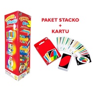 Sm - STACKO Game Package Stacking Blocks - Stacking Blocks+Family Card F6G