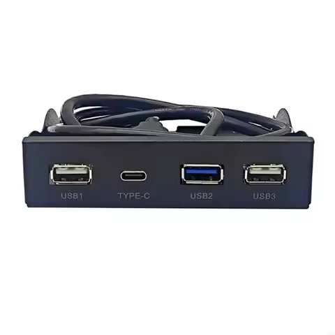 A70B USB HUB USB 3.2 Type C USB 3.2 Front Panel 3.5mm Headphone Mic Expansion Desktop Adapter 3.5 "F