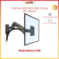 North Bayou F150 Wall Mount Monitor Mount | Hanging Curtains 22 - 34inch | Vesa Standard 75x75, 100x