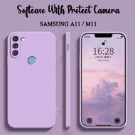 HP Plain Macaron Softcase Camera Protect For Samsung A11 M11 - Samsung A11 Phone Case - Samsung M11 