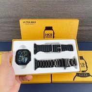 WATCH9 Ultra MAX Gold Smart Watch iOS Android Lelaki Kalis Air GPS Kedudukan Jam Pintar Wayarles Pan