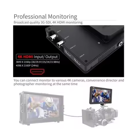 Feelworld FW703 3G SDI HDMI 4K Camera Field Monitor 7 Inch IPS Full HD 1920x1200 Portable DSLR Monit