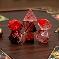 New 7-Piece Crystal-Style Polyhedral Dice Set for DND and RPG Games Set Dadu Polihedral Gaya Kristal