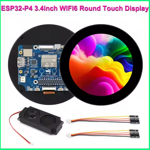 Waveshare ESP32-P4 3.4inch WIFI6 IPS Round Touch LCD Display RISC-V Development Board 800x800 Suppor