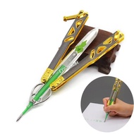 Apex Legends Weapons Balisong Gel Pen Metal Weapon Butterfly Knife Collection Model Toy Anime Access