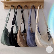 [SG SELLER] Solid Color Shoulder Messenger Bag For Women Bag Casual Nylon Bag Side Backpack