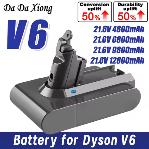 21.6V 12800Ah For Dyson Battery Replacement DC62 DC59 DC58 SV03 SV04 SV09 V6 Animal Motorhead V6 Sli