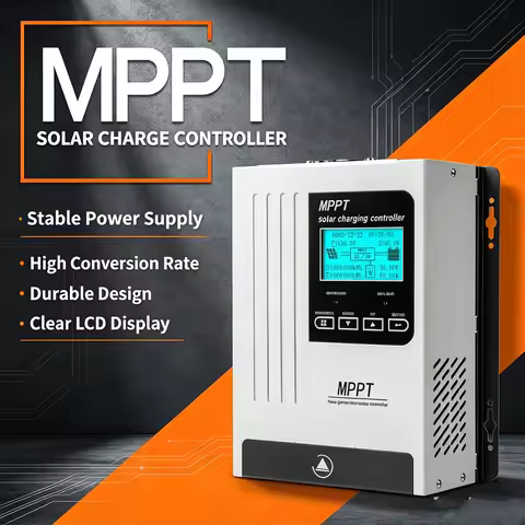 MPPT 60A MPPT 12V 24V 48V for Solar Panels, Smart Solar Charge Controller MPPT LiFePO4 Lithium Batte