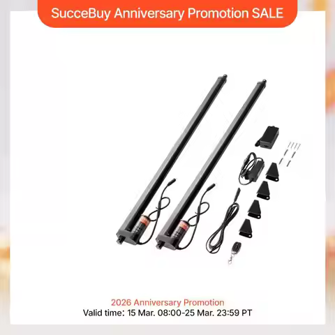 SucceBuy 2PCS 12V Linear Actuator 1000N 30in Electric Linear Motor Controller Kit IP54 Protection fo