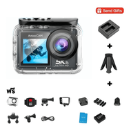 กล้องกันน้ํา 2023 กล้องใต้น้ํา ระบบสัมผัสพร้อมรีโมทคอนโทรล Nanotech N673 กล้องหน้าจอคู่พร้อมด้านหน้า