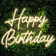 Happy Birthday Neon Sign, Neon Happy Birthday Sign for Backdrop with Dimmable Switch - Happy Birthda