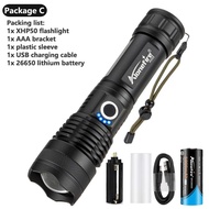 Alonefire H002 XHP50 Zoom Strongest LED Flashlight USB Rechargeable Flashlight Outdoor Camping Lamp