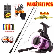 pancing 1 set lengkap kuat / joran pancing 1 set murah / Joran Pancing 1 Set Reel Besi / pancing cas