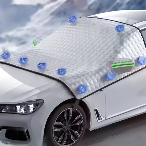 Waterproof Car Windshield Snow Cover Outdoor Automobiles Front Windshield Sunshade & Winter Anti Ice