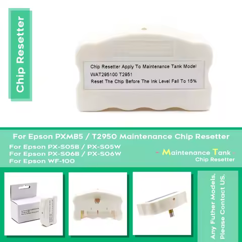 T2950 T295000 Maintenance Tank chip resetter for Epson Workforce WF-100 WF-100W WF-110 WF-110W PX-S0