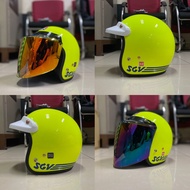 SGV SPECIAL EDITION HELMET WITH SGV CAP VISOR IRIDIUM RED SGV SPECIAL VALENTINO YELLOW  LIMITED EDIT