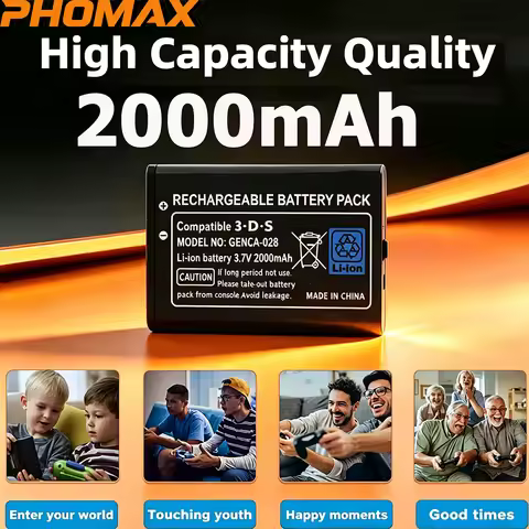 PHOMAX 2000mAh GENCA-028 For Nintendo 2DS 3DS NEW 2DS XL Battery CTR-003 For Nintendo 3DS N3DS Gamep