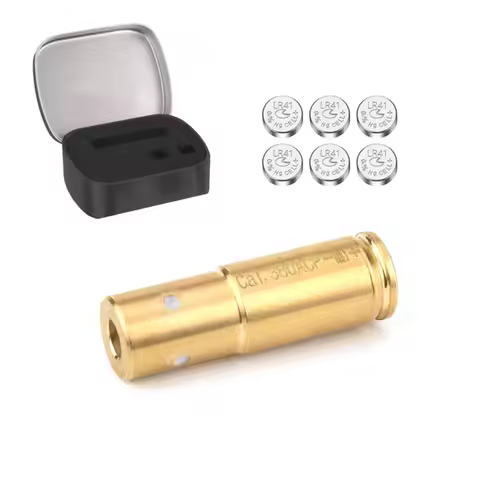 .380 Red Laser Bore Sight 380ACP Boresighter Zeroing with 6pcs Batteries