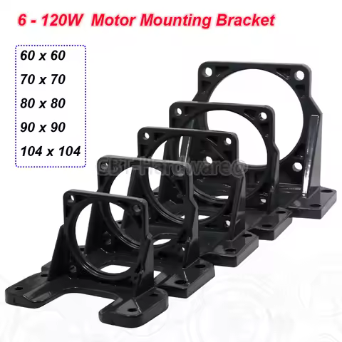 1PCS DC AC Geared Motor Bracket 6 - 120W Micro Motor Motor Holder 60x60MM - 104x104MM Set Screws Alu
