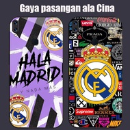 DJ-39 Real Madrid Casing GLASS soft frame black Samsung A40S M11 A21S A30 M30 A11 M01S M30S A10S A20