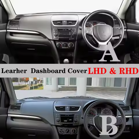 For Suzuki Swift G3 IV GLX FZ NZ AZH 2010-2016 Accessories PU Leather Dashmat Car Styling Dash Mat D