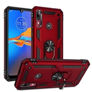 Armor Shockproof Case for Moto E6 Plus E6+ 6plus Military Protective Car Holder Magnet Case Cover