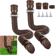 Gutter Flexible Downpipe Extension, 80/100 mm Round Extension with Drain Grille Adapter for Downpipe