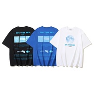 TIH2 European American OFF-WHITE TEE Men Women Summer Trend Printing ON THE GO Moon logo Pure Cotton