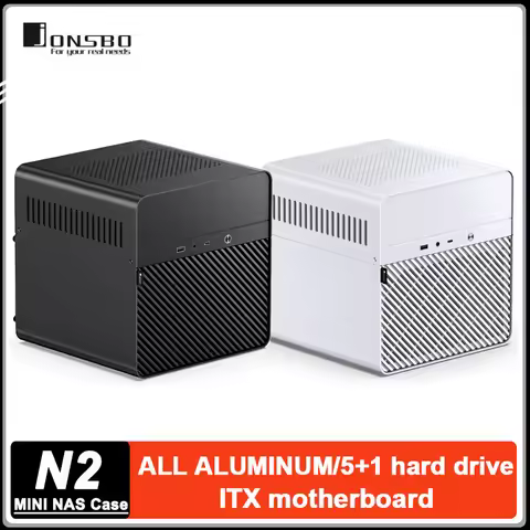 JONSBO N2 NAS Server Small Case All-In-One Aluminum Home Office Game Computer Chassis Supports 5 Har