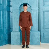 Baju Melayu Johor Baju Melayu Teluk Belanga Dark Brown Baju Melayu Lelaki Dewasa Baju Melayu Plus Size