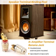 8Pcs 4mm Amplifier Speaker Terminal Binding Post Banana Plug Jack