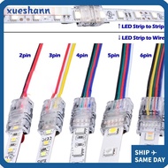 XUESHANN LED Strips Connector 4pin 5pin 6pin LED Strip to Wire 2pin 3pin Light Wire Connection