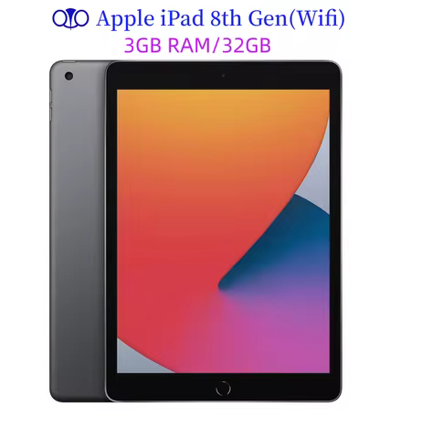 Original Apple iPad 10.2'' 2020 Unlocked iPad 8th Gen Wifi 32GB A12 Bionic Retina IPS LCD iOS 14 96%